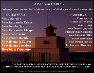 HAINE VERSUS L'AMOUR