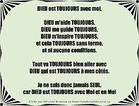 DIEU EST TOUJOURS AVEC MOI